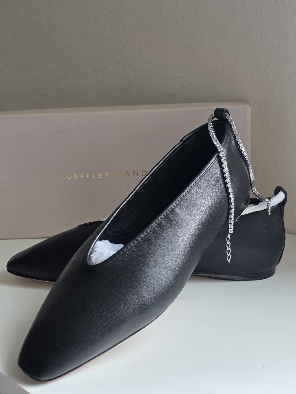 Loeffler Randall Emery crystal-strap ballet flats Leather Size 37½